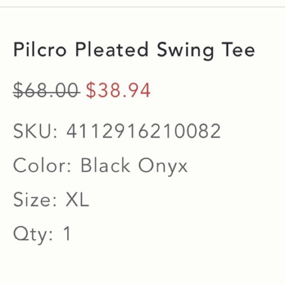Anthropologie Pilcro Pleated Swing Tee Black Onyx sz XL - Picture 3 of 7